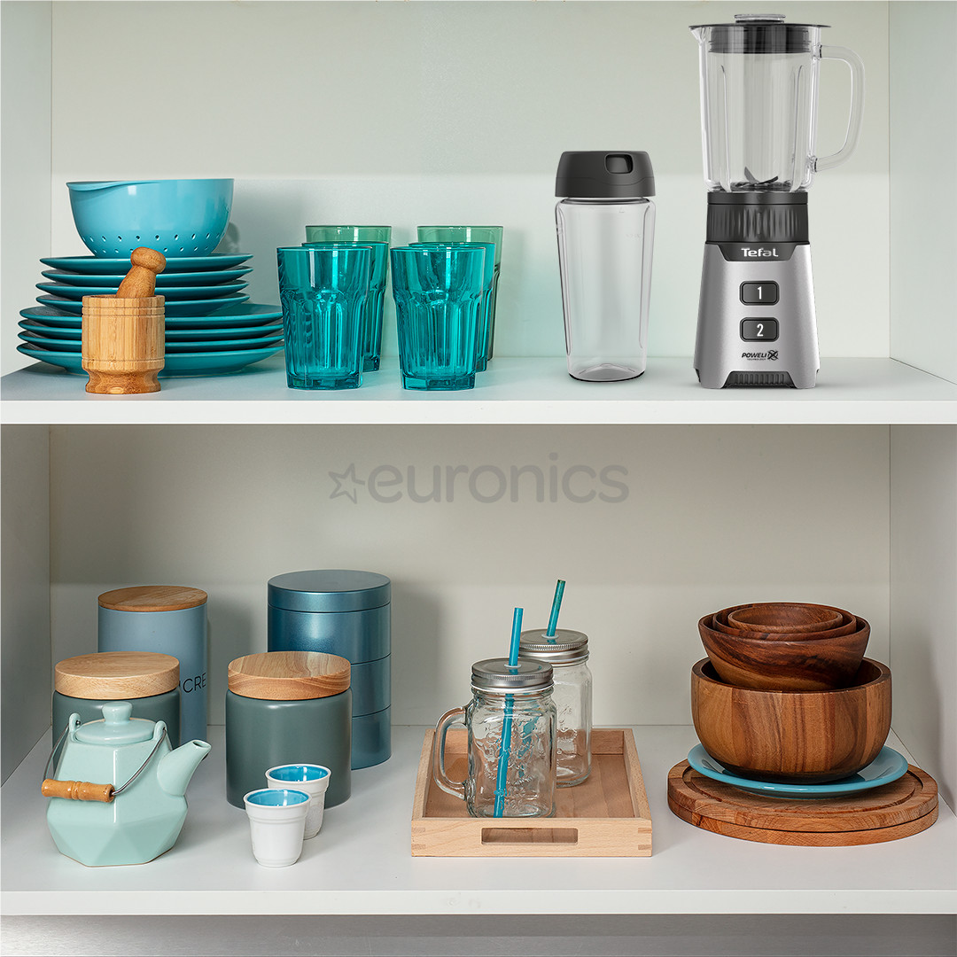 Tefal Minimix, 400 W, серебристый - Блендер + переносная бутылка