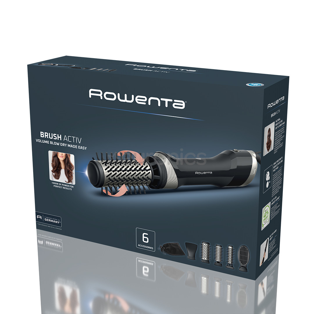 Rowenta Brush Activ, 1000 W, black - Rotating Hot Air Brush