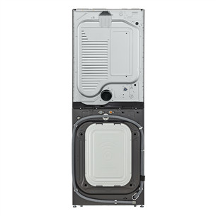 LG, 12 kg + 10 kg, dziļums 66 cm, 1400 apgr/min, melna - Veļas mazgājamā mašīna + veļas žāvētājs