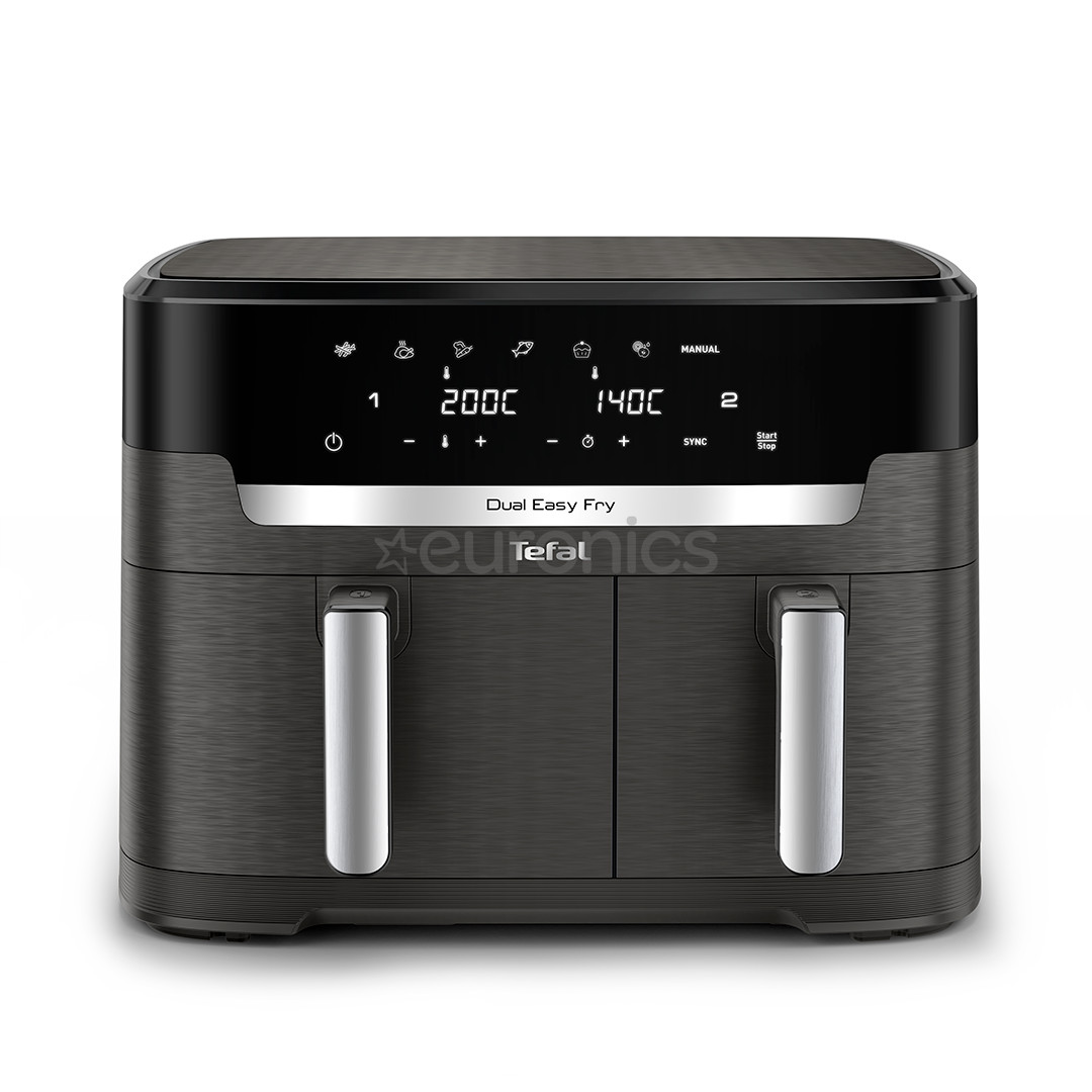 Tefal XXL Dual Easy Fry, 2700 W, 11 L, tumši pelēka - Karstā gaisa friteris