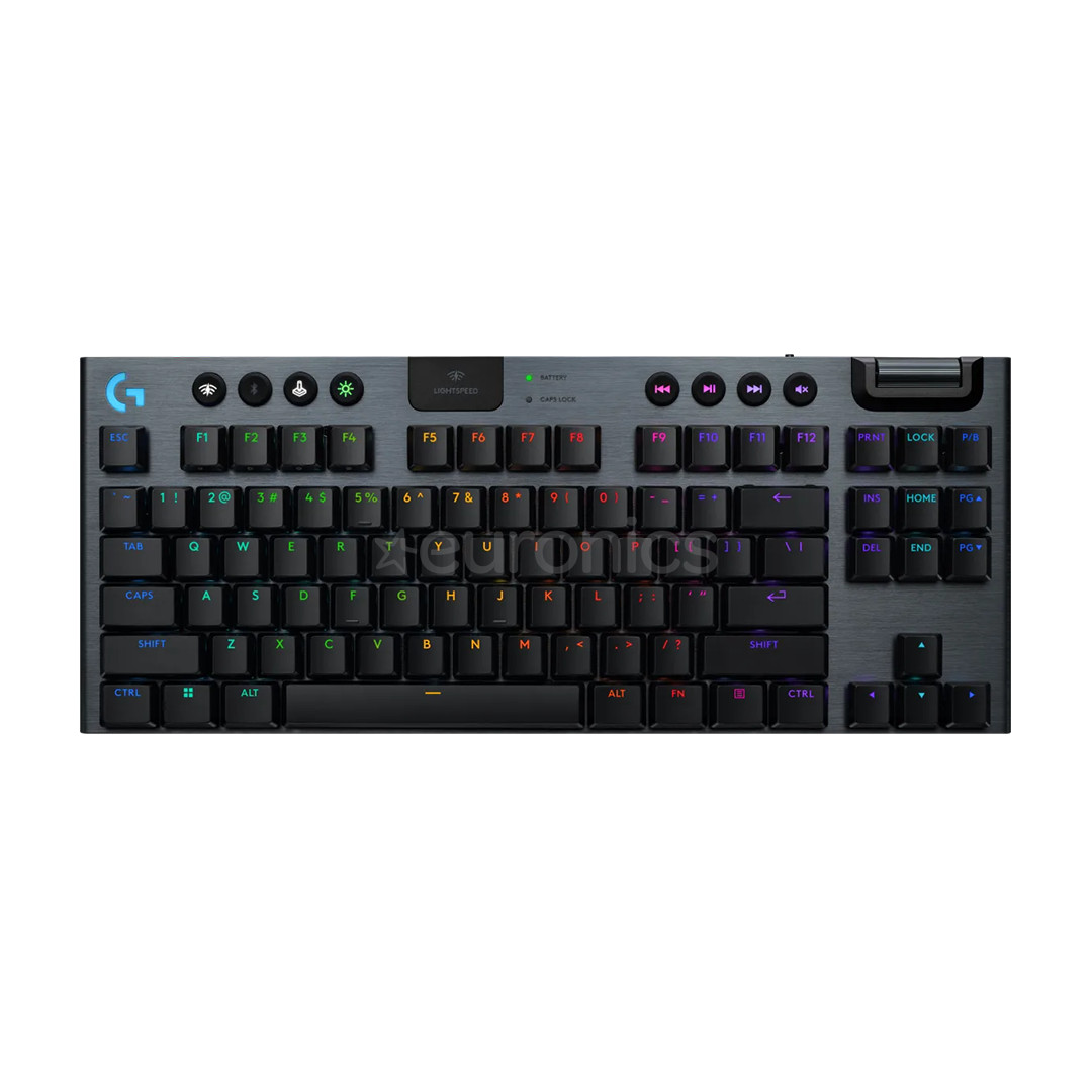 Logitech G915 X Lightspeed, TKL, clicky, US, melna - Bezvadu klaviatūra