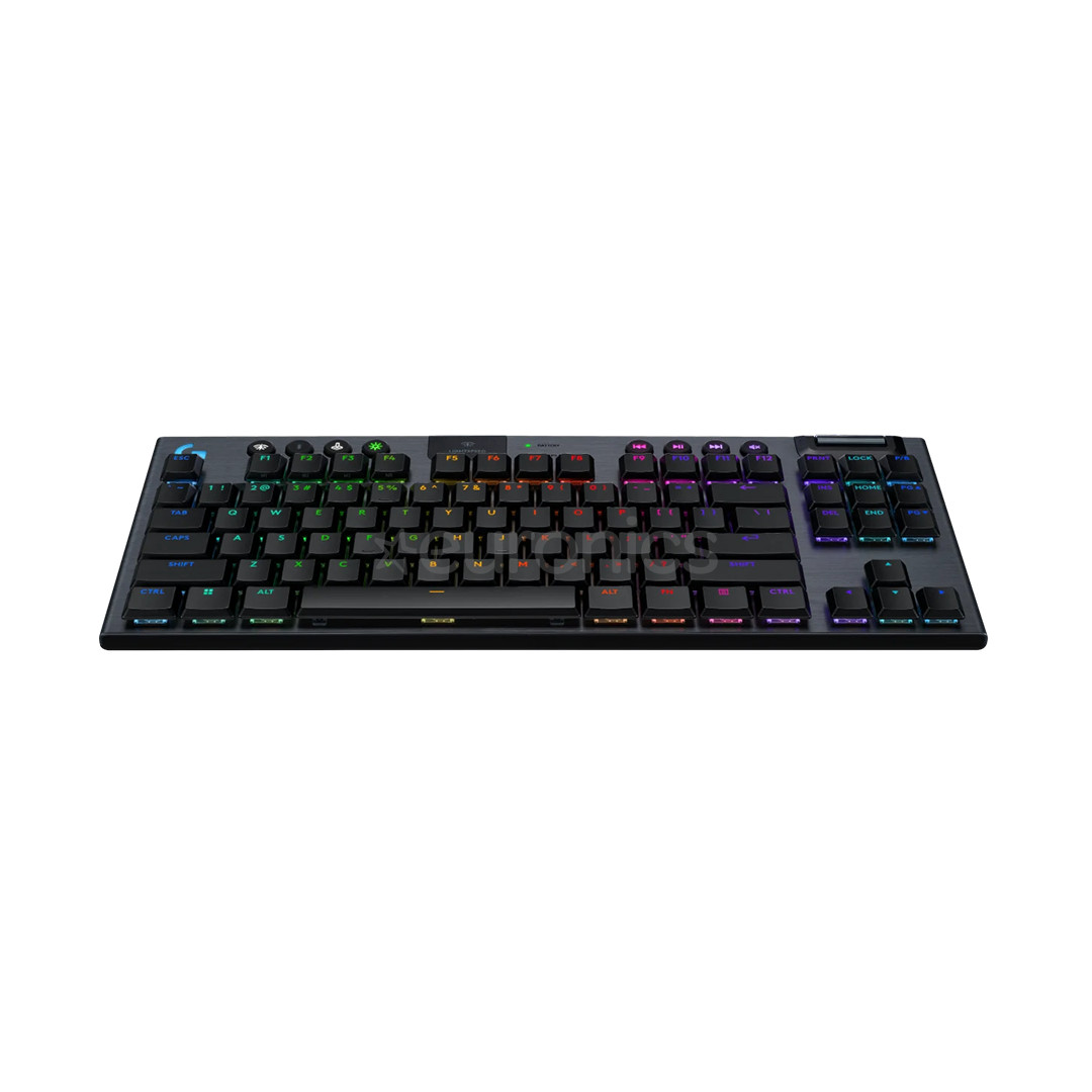 Logitech G915 X Lightspeed, TKL, clicky, US, melna - Bezvadu klaviatūra