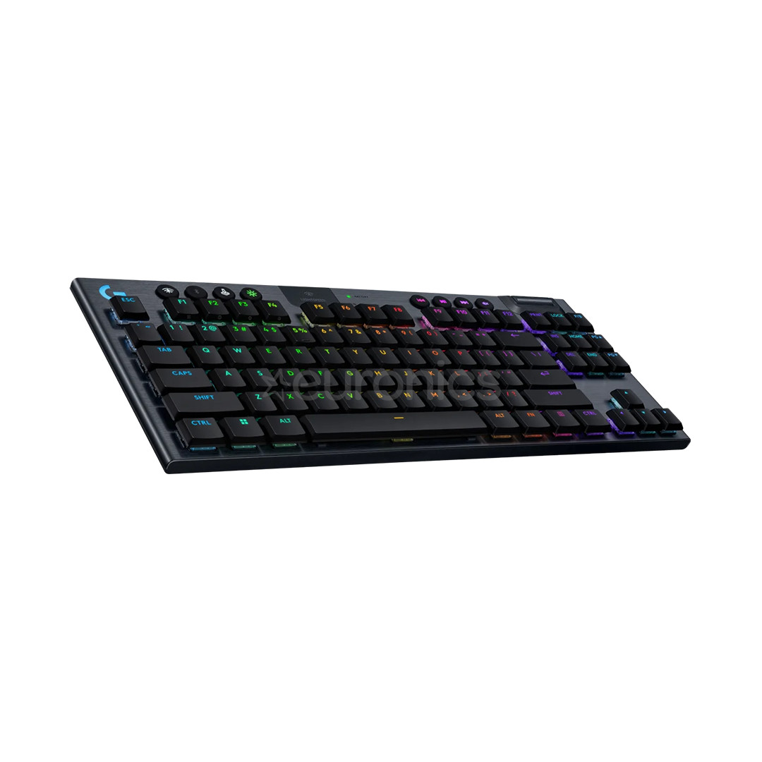 Logitech G915 X Lightspeed, TKL, clicky, US, melna - Bezvadu klaviatūra