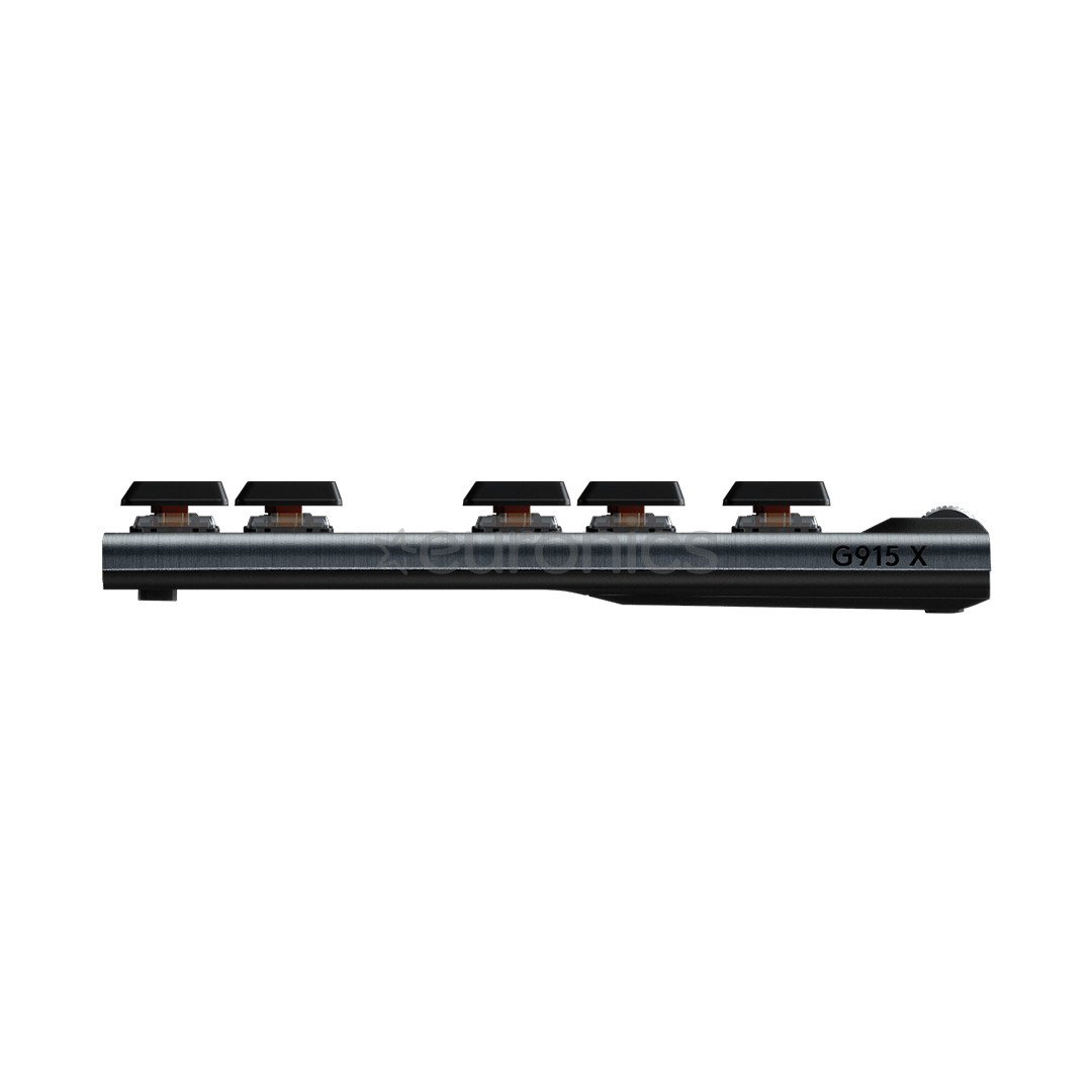 Logitech G915 X Lightspeed, TKL, clicky, US, melna - Bezvadu klaviatūra