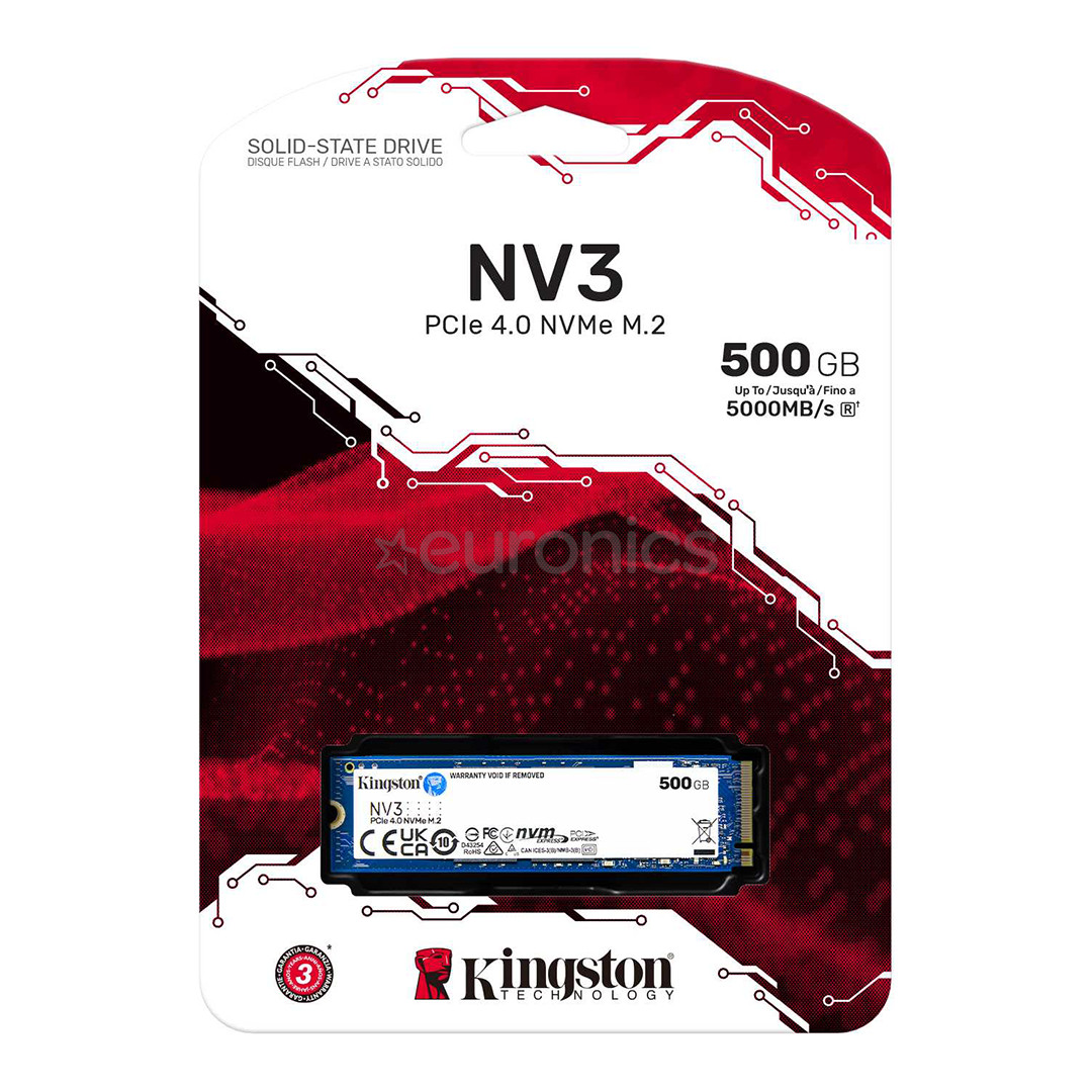 Kingston NV3, 500 GB, M.2, PCIe 4.0 - SSD cietais disks