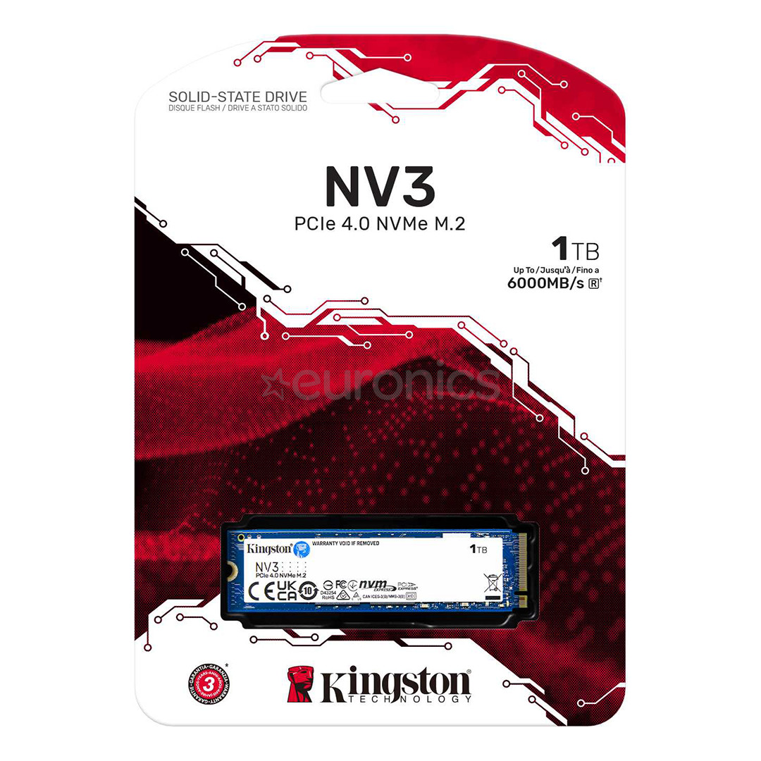 Kingston NV3, 1 TB, M.2, PCIe 4.0 - SSD cietais disks