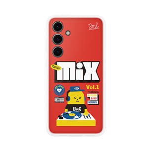 Samsung Flipsuit Case, Galaxy S24 FE, caurspīdīga/sarkana - Apvalks viedtālrunim EF-MS721CREGWW