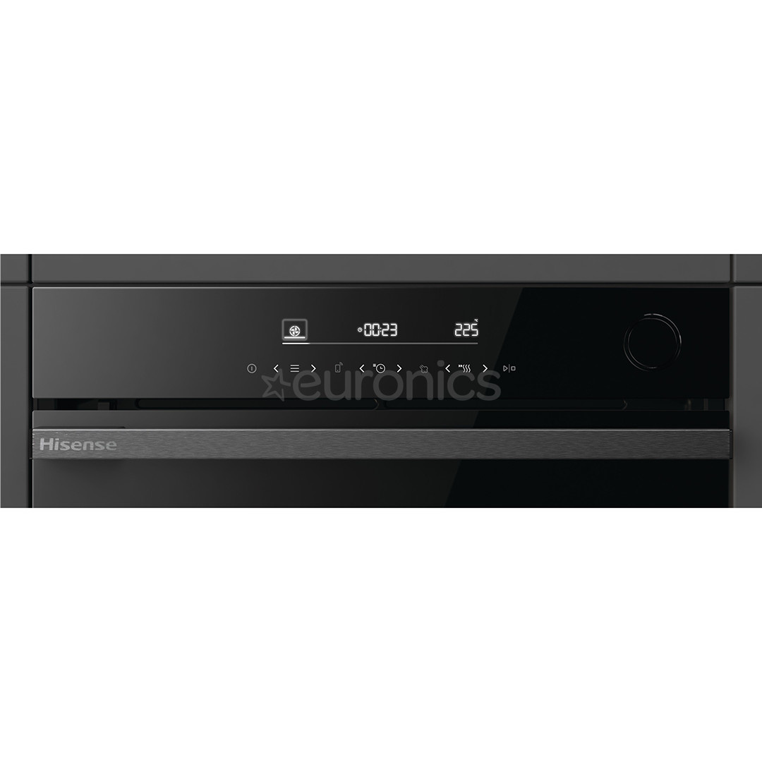 Hisense, 77 L, pyrolytic cleaning, black - Built-in oven