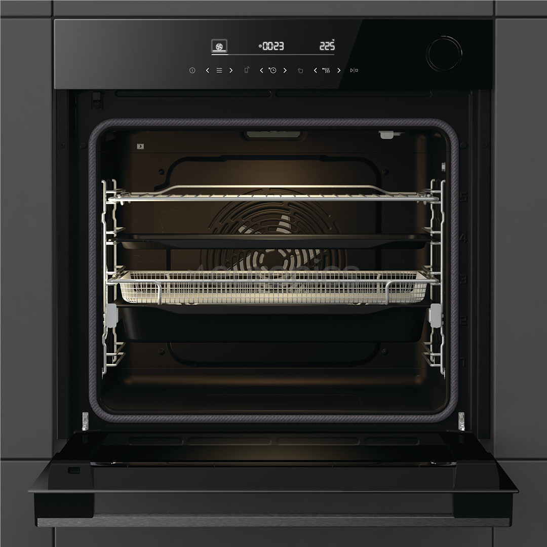 Hisense, 77 L, pyrolytic cleaning, black - Built-in oven