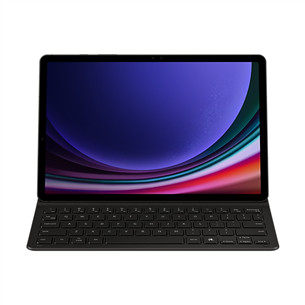 Samsung Book Cover Keyboard Slim, Galaxy Tab S9 / S9 FE, melna - Apvalks ar klaviatūru planšetdatoram