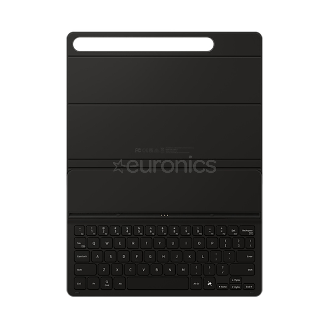 Samsung Book Cover Keyboard Slim, Galaxy Tab S9 / S9 FE, melna - Apvalks ar klaviatūru planšetdatoram