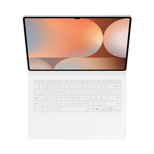 Samsung Book Cover Keyboard, Galaxy Tab S10 Ultra, AI Key, balta - Apvalks ar klaviatūru planšetdatoram