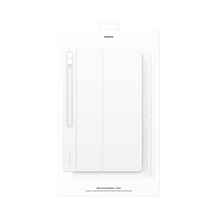 Samsung Book Cover Keyboard, Galaxy Tab S10 Ultra, AI Key, balta - Apvalks ar klaviatūru planšetdatoram