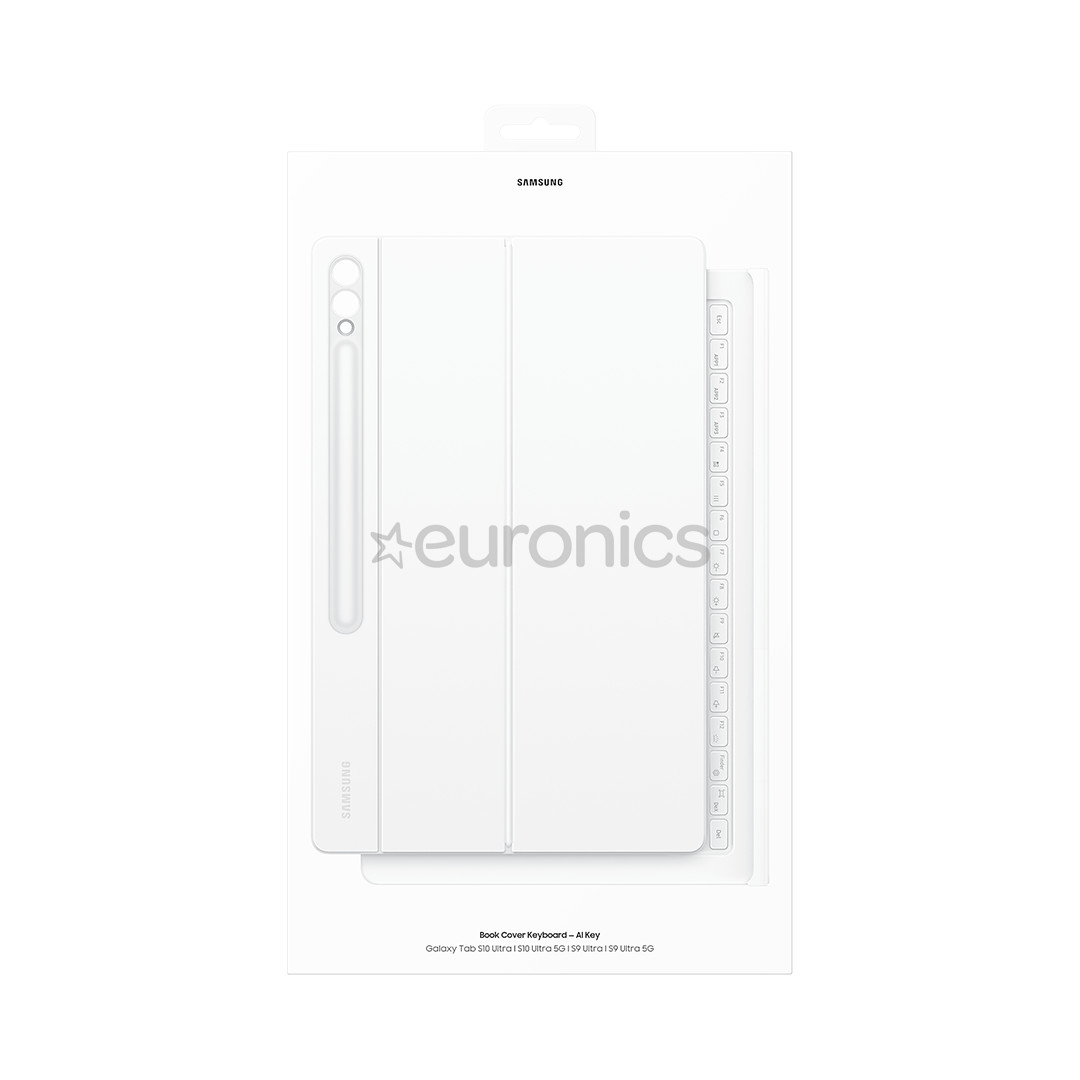 Samsung Book Cover Keyboard, Galaxy Tab S10 Ultra, AI Key, white - Keyboard cover