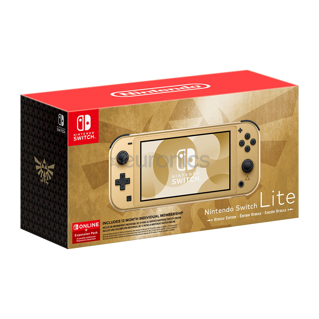 Nintendo Switch Lite Hyrule Edition + 12M NSO - Console