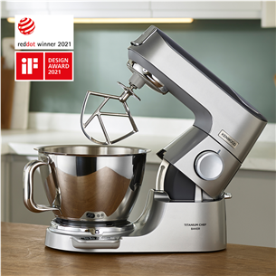 Kenwood Titanium Chef Baker, 5 L/1.6 L, 1200 W, sudraba - Virtuves kombains