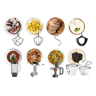 Kenwood Titanium Chef Baker, 5 L/1.6 L, 1200 W, sudraba - Virtuves kombains
