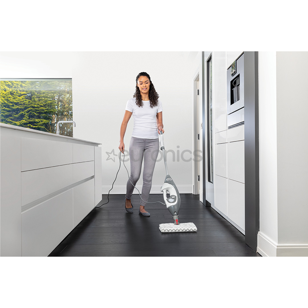 Shark Klik n’ Flip, balta/pelēka - Tvaika tīrītājs