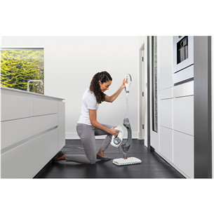 Shark Klik n’ Flip, balta/pelēka - Tvaika tīrītājs