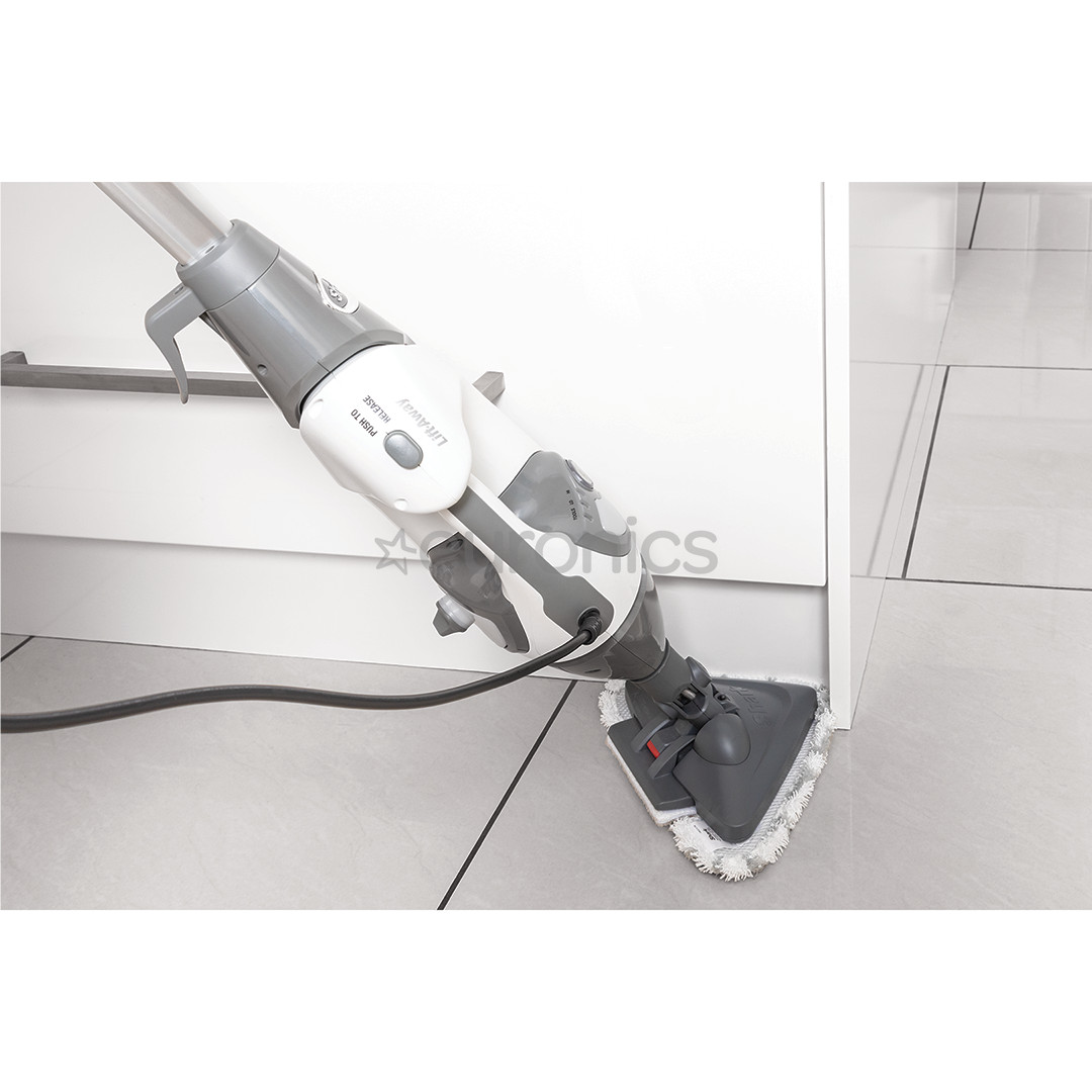 Shark Klik n’ Flip, balta/pelēka - Tvaika tīrītājs