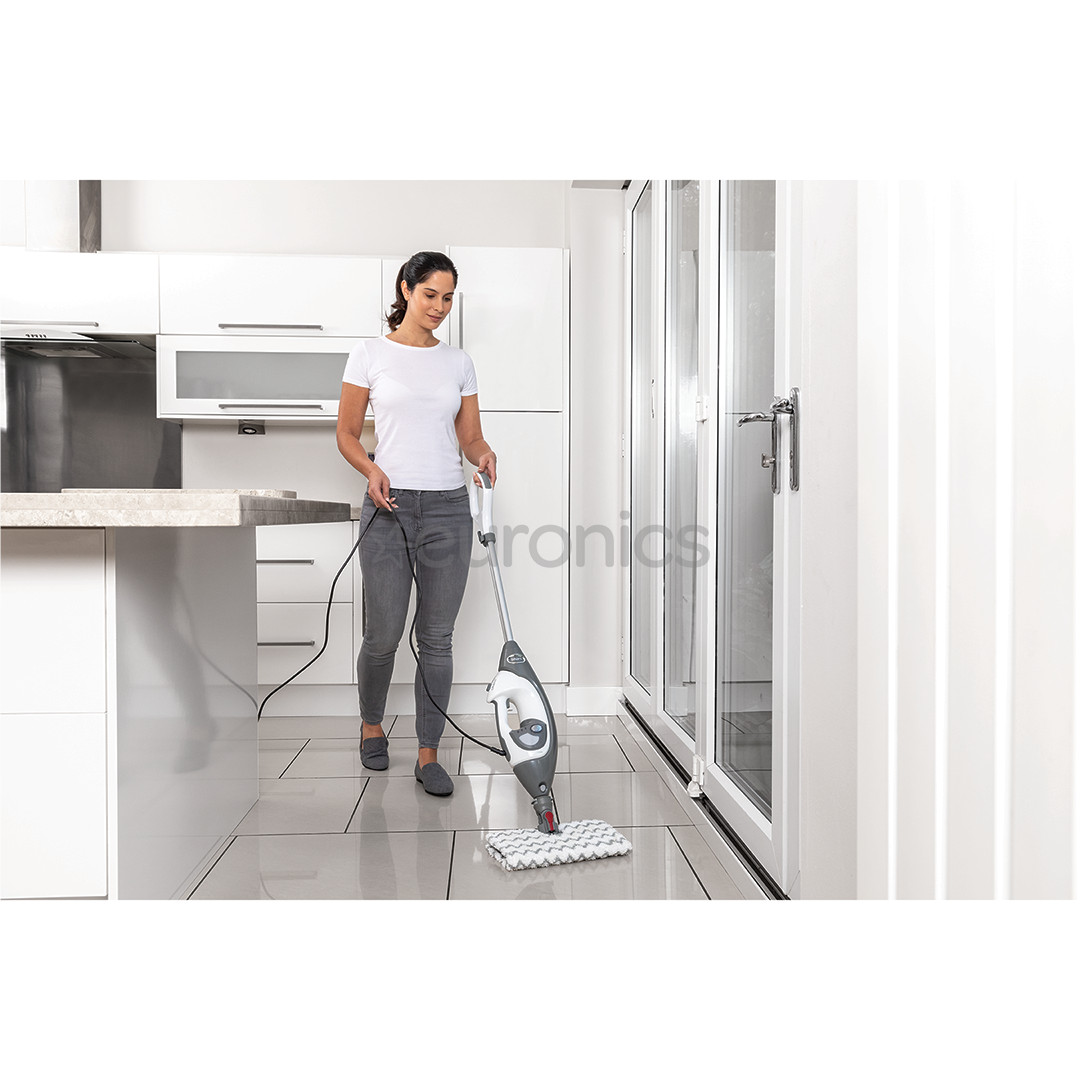 Shark Klik n’ Flip, balta/pelēka - Tvaika tīrītājs