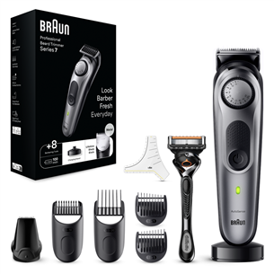 Braun Series 7, AutoSense, pelēka - Bārdas trimmeris