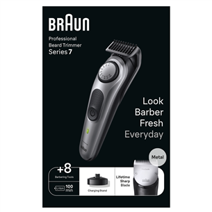 Braun Series 7, AutoSense, pelēka - Bārdas trimmeris