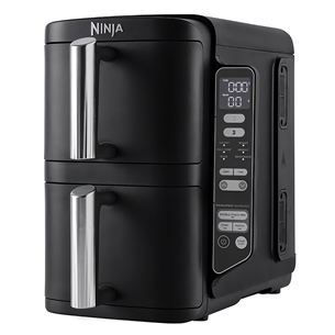 Ninja Double Stack, 7.6 L, 2470 W, melna - Karstā gaisa friteris