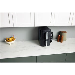 Ninja Double Stack, 7.6 L, 2470 W, melna - Karstā gaisa friteris