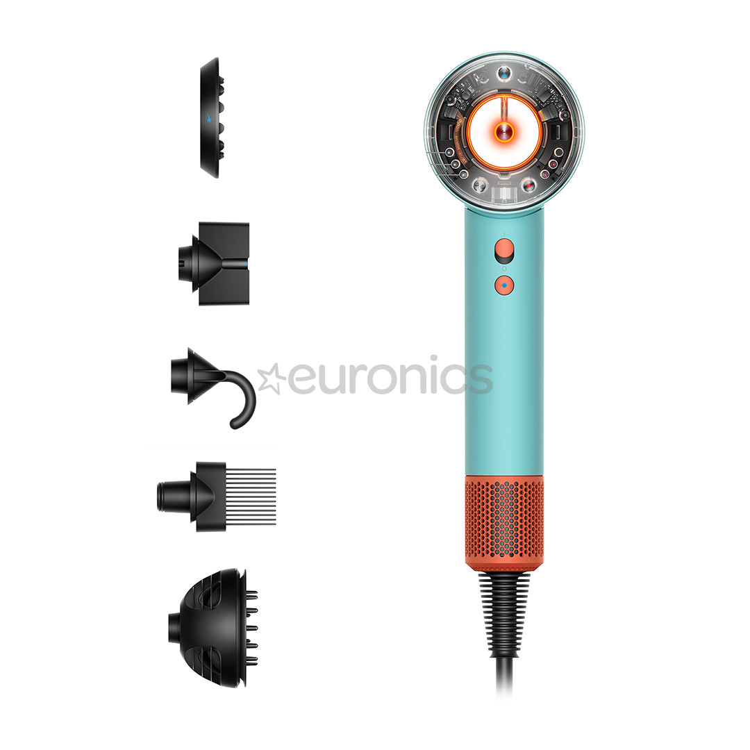 Dyson Supersonic Nural Ceramic Pop, 1600 W, zila/oranža - Matu fēns