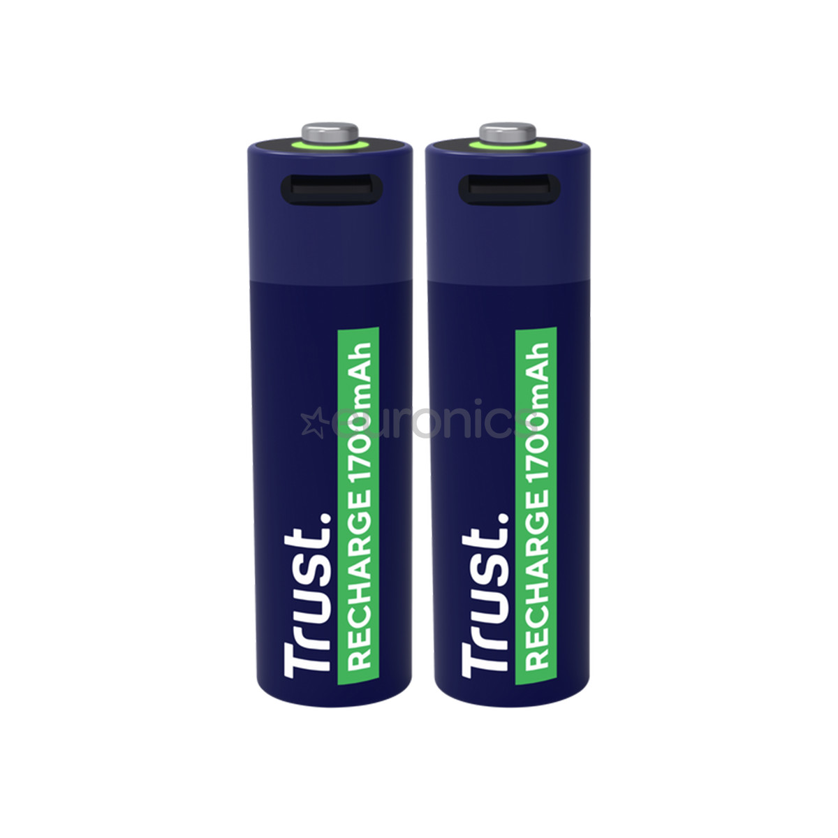 Trust USB-C rechargeable AA batteries, 2 gab. - Uzlādējamas baterijas