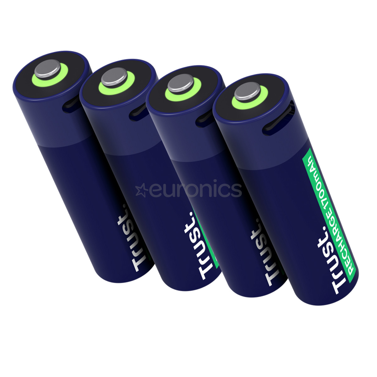 Trust USB-C rechargeable AA batteries, 4 шт. - Перезаряжаемые батарейки