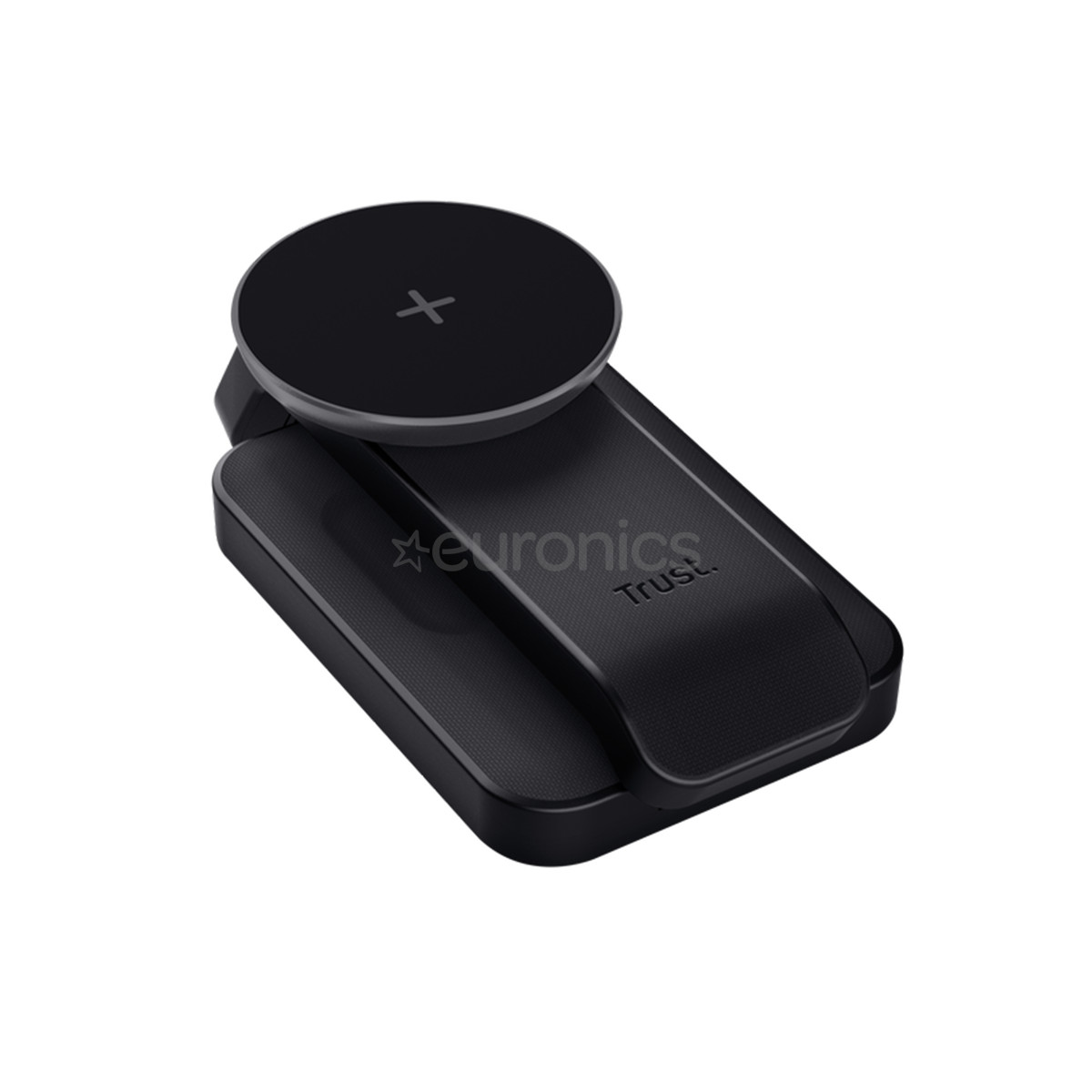 Trust Viro 3-in-1 Wireless Magnetic Charge Stand, Qi, black - Wireless charging dock