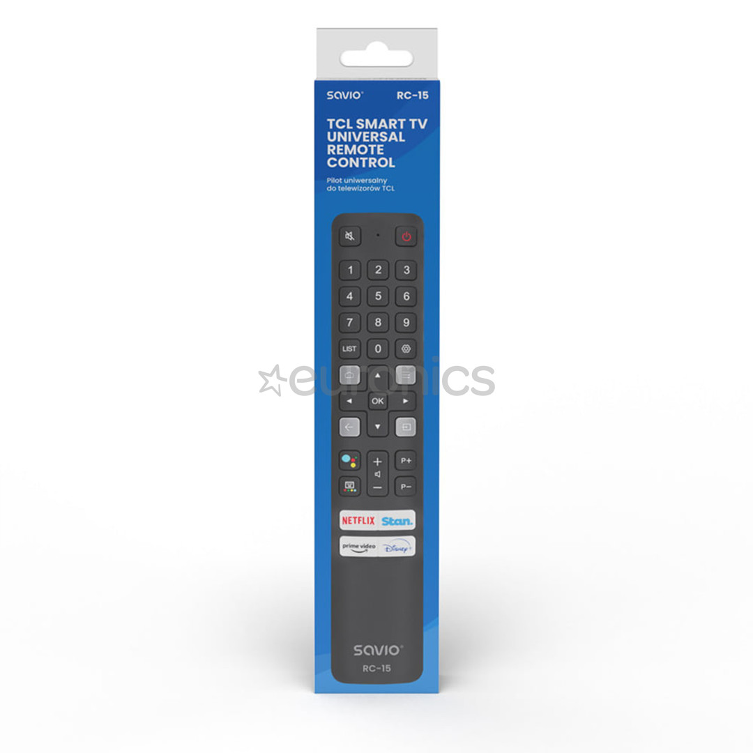 Savio RC-15, TCL TV, black - Replacement remote control