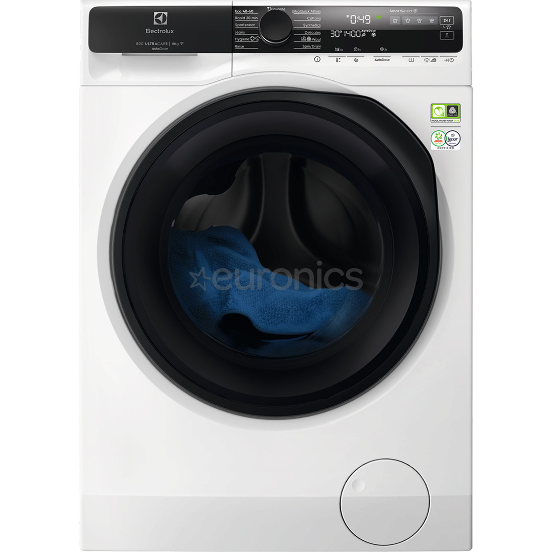 Electrolux 800 UltraCare AutoDose, 10 kg, dziļums 63.6 cm, 1400 apgr/min - Veļas mazgājamā mašīna ar priekšējo ielādi