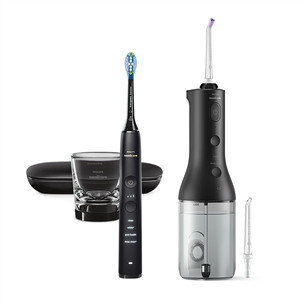 Philips Sonicare Cordless Power Flosser, black - Oral Irrigator + Electric Toothbrush HX3886/43