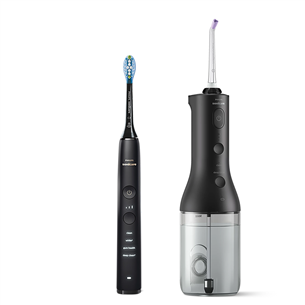 Philips Sonicare Cordless Power Flosser, melna - Zobu starpu tīrītājs + elektriskā zobu birste