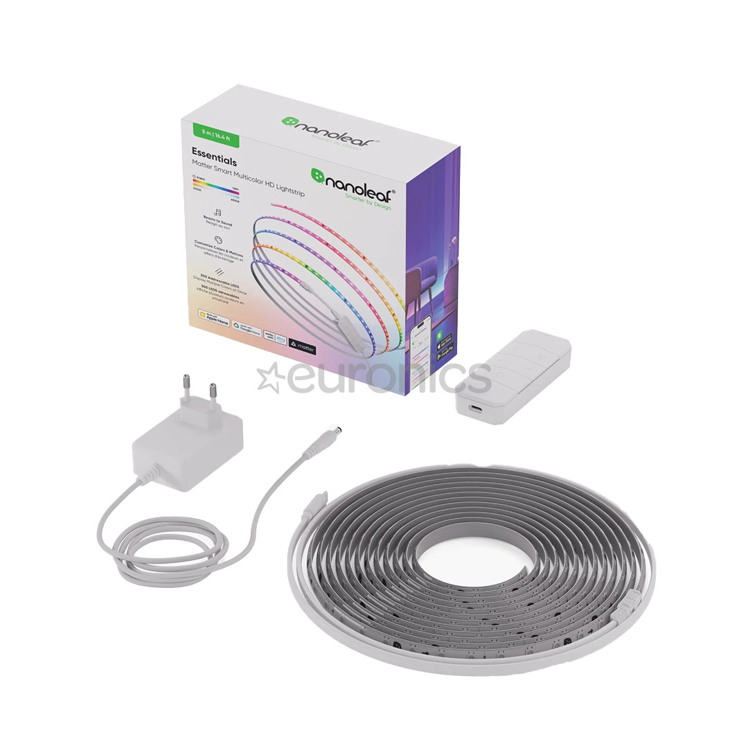 Nanoleaf Matter Smart Addressable Multicolor HD Lightstrip, 5m, RGB, white - LED light strip