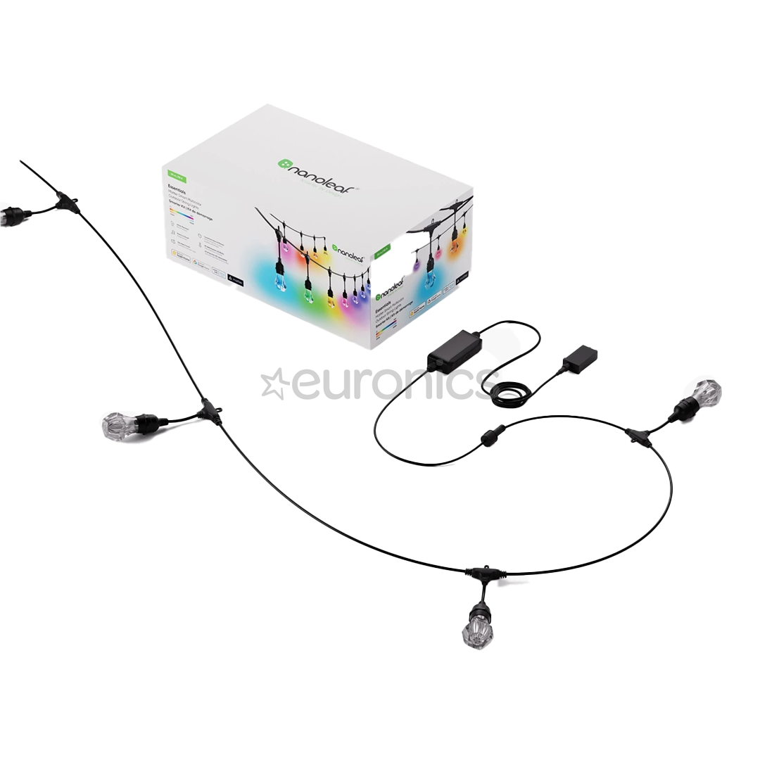 Nanoleaf Matter Smart Outdoor String Lights Starter Kit, 30 m, RGB, black - LED string lights