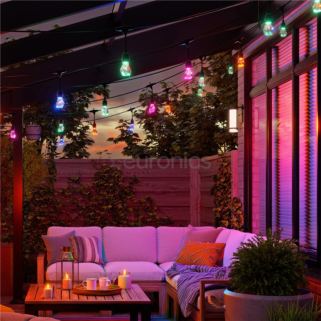 Nanoleaf Matter Smart Outdoor String Lights Starter Kit, 15 m, RGB, black - LED string lights