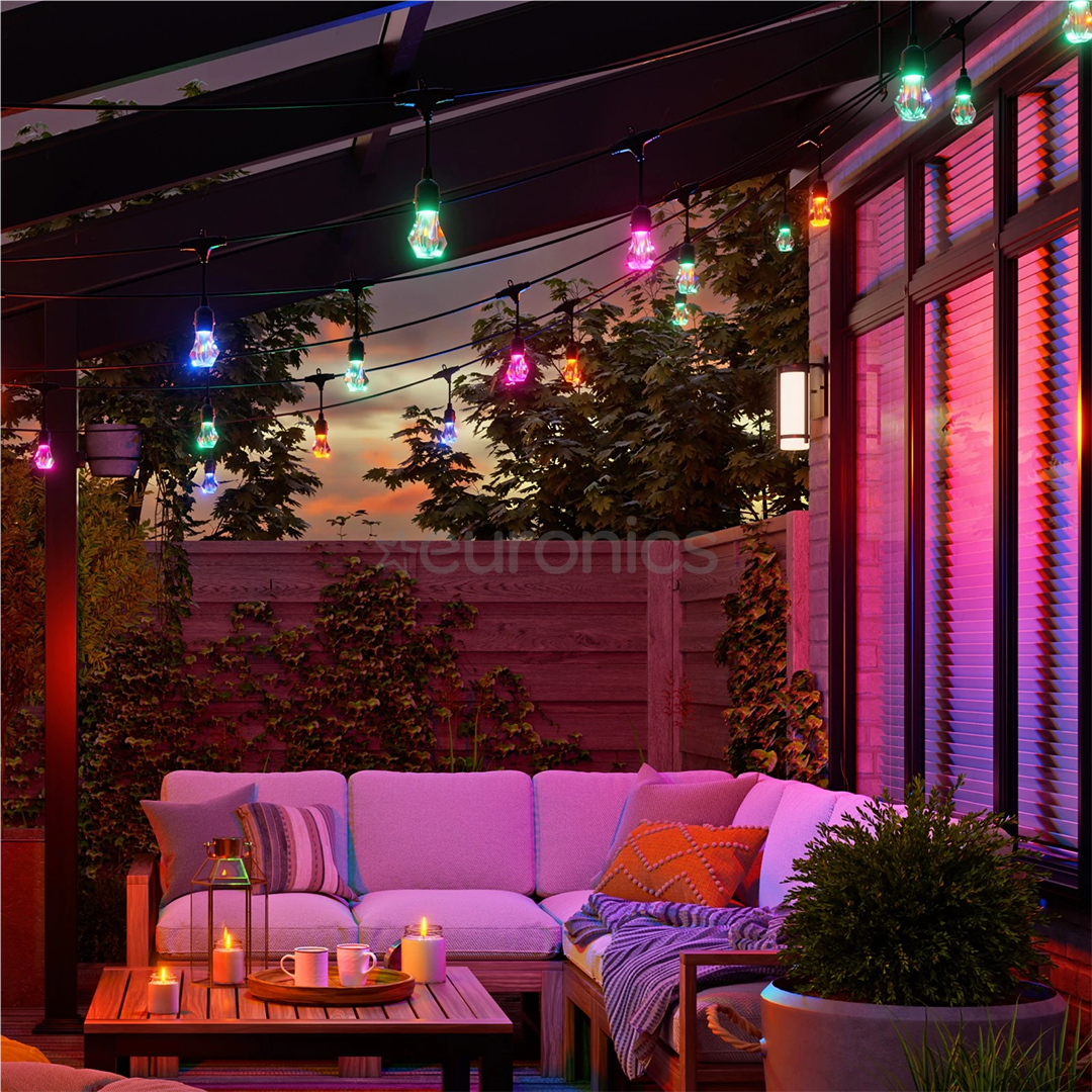 Nanoleaf Matter Smart Outdoor String Lights Starter Kit, 15 m, RGB, black - LED string lights