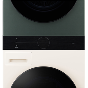 LG, 12 kg + 10 kg, dziļums 66 cm, 1400 apgr/min, bēša/zaļa - Veļas mazgājamā mašīna + veļas žāvētājs