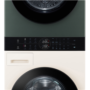 LG, 12 kg + 10 kg, dziļums 66 cm, 1400 apgr/min, bēša/zaļa - Veļas mazgājamā mašīna + veļas žāvētājs