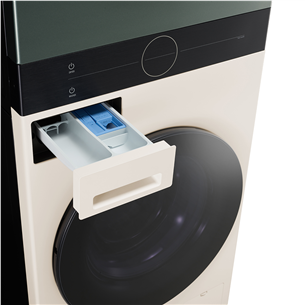 LG, 12 kg + 10 kg, dziļums 66 cm, 1400 apgr/min, bēša/zaļa - Veļas mazgājamā mašīna + veļas žāvētājs