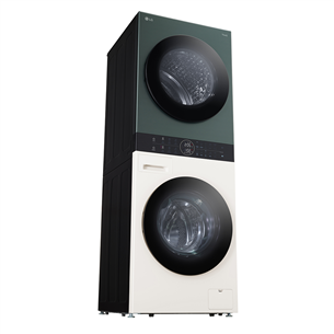 LG, 12 kg + 10 kg, dziļums 66 cm, 1400 apgr/min, bēša/zaļa - Veļas mazgājamā mašīna + veļas žāvētājs