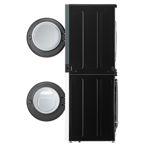 LG, 12 kg + 10 kg, dziļums 66 cm, 1400 apgr/min, bēša/zaļa - Veļas mazgājamā mašīna + veļas žāvētājs
