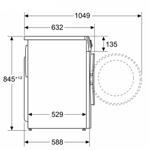 Bosch Series 6, 10 kg, dziļums 58.8 cm, 1400 apgr/min. - Veļas mazgājamā mašīna ar priekšējo ielādi