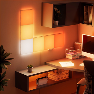 Nanoleaf Blocks Squares Smarter Kit, 6 paneļi - Viedais LED sienas panelis