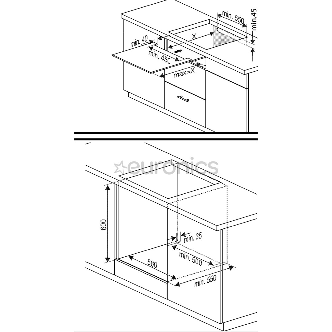 Beko, IndiFlex, ширина 59 см, черный - Интегрируемая индукционная варочная панель