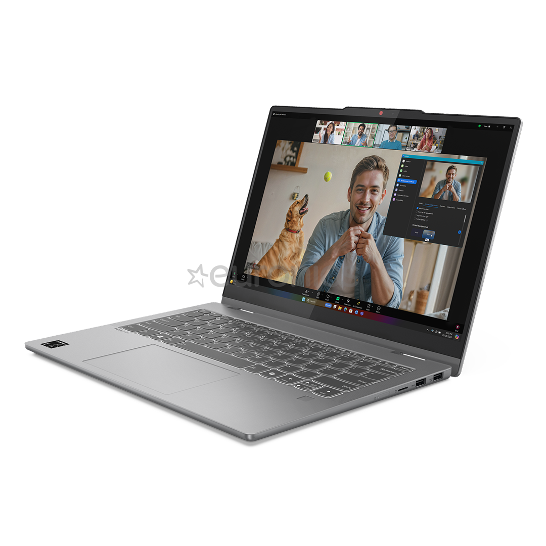 Lenovo IdeaPad 5 2-in-1 14Q8X9, 14'', OLED, X Plus, 16 GB, 512 GB, Copilot+, ENG, pelēka - Portatīvais dators